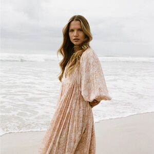 Daughters of India Maxi Kyra Dress Apricot Blush